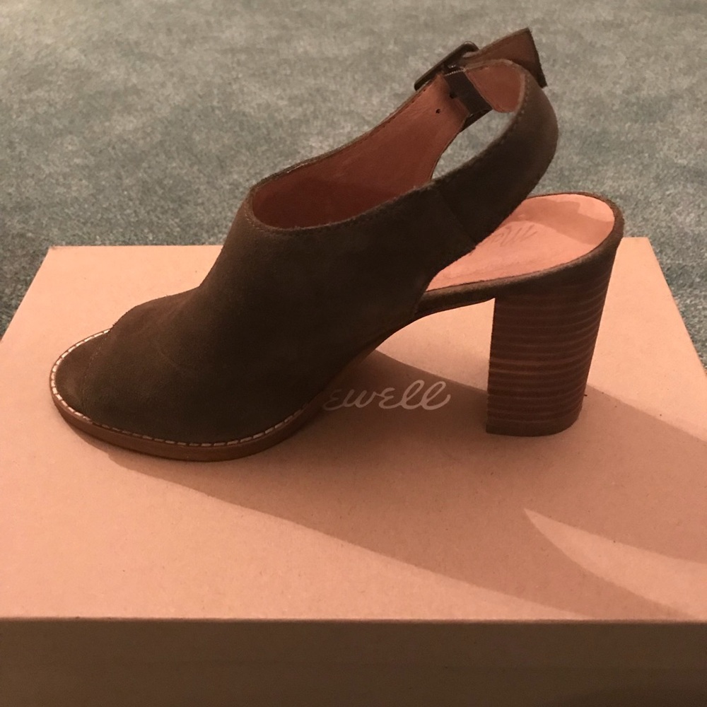Madewell Size 7 Olive Slingbacks